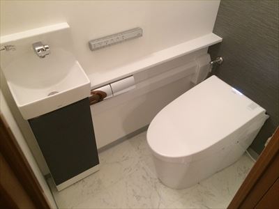 スタイリッシュで使いやすいトイレに